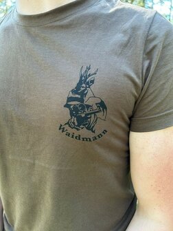 T-Shirt Waidmann Brun Naturel - Logo Small