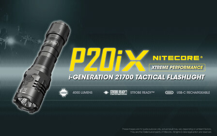 NITECORE P20iX Xtreme Performance i-Generation 21700 Tactical Flashlight