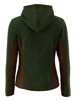OS-Trachten Damen Strickfleecejacken mit Kapuze gr&uuml;n