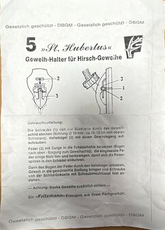 Hertenklem voor schedel gewei - Hubertus