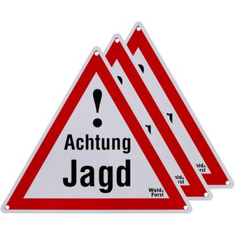 Warndreieck &quot;Achtung Jagd&quot; 3er-Pack