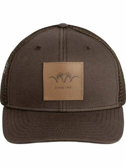 Blaser Leather Badge Cap brown 