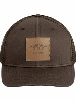 Blaser Leather Badge Casquette Brun fonc&eacute;