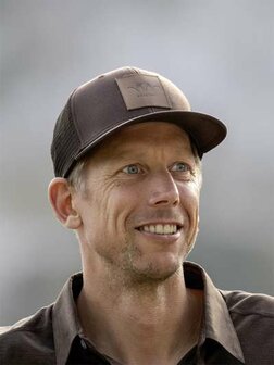 Blaser Leather Badge Casquette Brun fonc&eacute;