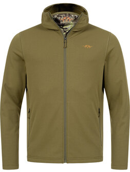 Blaser High-Quality Drain Full-Zip Midlayer Hoody Gr&uuml;n