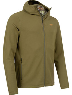 Blaser High-Quality Drain Full-Zip Midlayer Hoody Gr&uuml;n