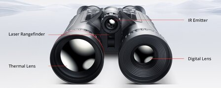 Hikmicro Habrok Pro HQ50LN Warmtebeeld en Dag/Nachtzicht Binocular (940nm)