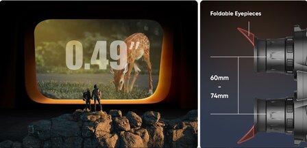 Hikmicro Habrok Pro HQ50LN Warmtebeeld en Dag/Nachtzicht Binocular (940nm)