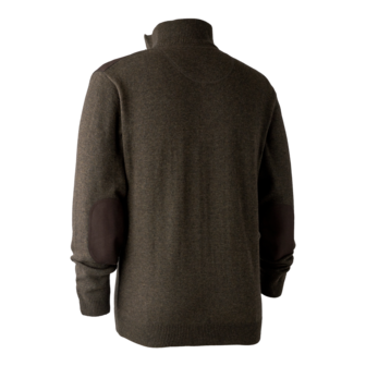 Deerhunter Sheffield Knit Trui met zip-neck Dark Elm