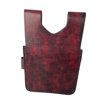 Huntera Patronen-Halter - G&uuml;rtel, Braun/Rot Leder