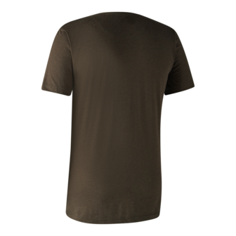 Deerhunter T-Shirt Basic Brown Leaf melange