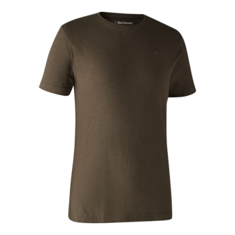 Deerhunter T-Shirt Basic Brown Leaf melange