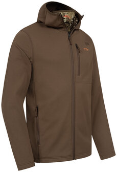 Blaser High-Quality Drain Full-Zip Midlayer Hoody Donkerbruin