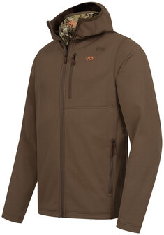 Blaser High-Quality Drain Full-Zip Midlayer Hoody Donkerbruin