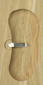 Trofeeplank Damhert licht eiken 32 x 18 cm