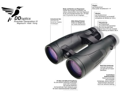 DDoptics Pirschler verrekijker 15x56 Generatie 3 met 30 jaar fabrieksgarantie