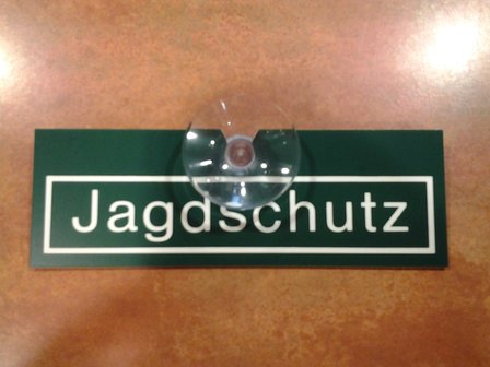 Plaque de fen&ecirc;tre de voiture Jagdschutz