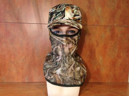 Pet met gezicht camouflage / gezichtsmasker Riet