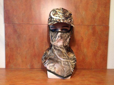 Pet met gezicht camouflage / gezichtsmasker Riet