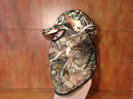 Pet met gezicht camouflage / gezichtsmasker Riet