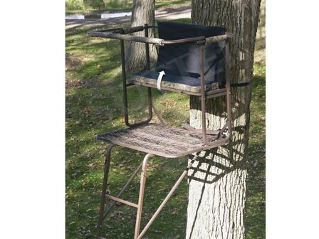 Portable 2-Man Ladder Stand &amp; Raised Hide 5,0m - A15