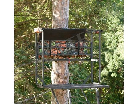 Portable 2-Man Ladder Stand &amp; Raised Hide 5,0m - A15