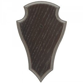 Oak Deer Trophy Plate Dark 22 x 13 cm