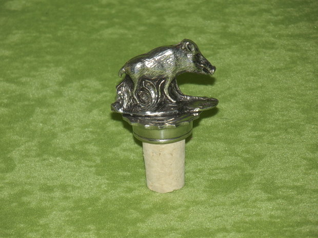 Flaschen Korken mit Sau motiv & Hirsch
