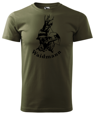 Waidmann T-Shirt Naturel Green - Logo