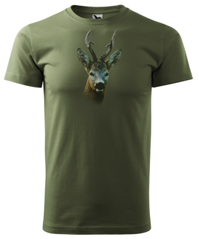 Reh T-Shirt Dunkel Grun - Logo mit Farbe