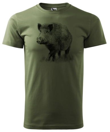 Wild Boar T-Shirt Green - Logo