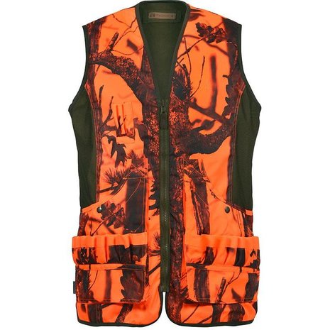 Percussion Schietvest / Bodywarmer Jacht Omkeerbaar Savane Groen - Ghost Camo