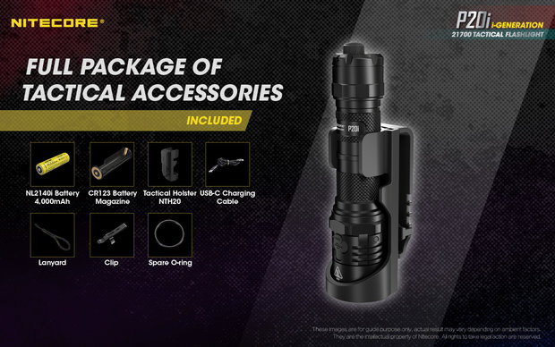 Nitecore P20i Tactische Led Zaklamp Oplaadbaar