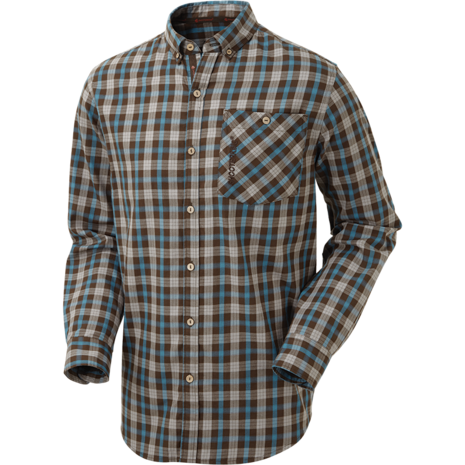 Shooterking Chemise Moorland Lake Bleu/Marron Hommes