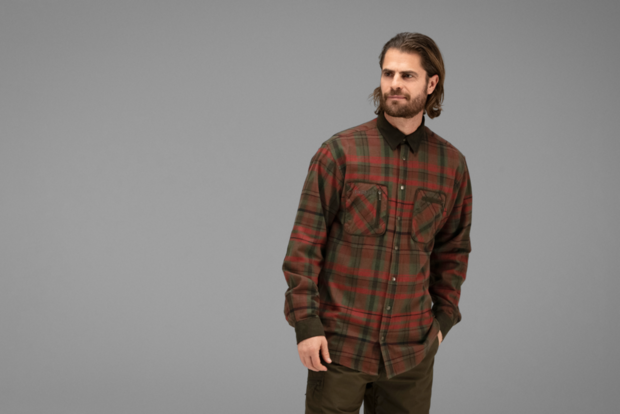 Härkila Pajala Shirt - Red autumn check