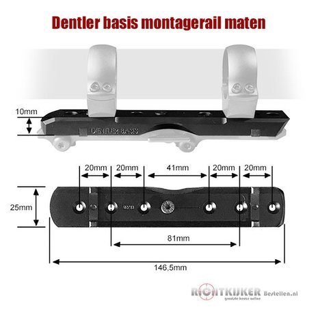 Dentler Module BASIS Montagering Ringe Ø-25,4 / 30,0 / 34,0