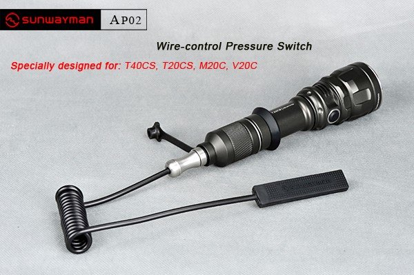Sunwayman AP02 Wire-control Pressure Switch for T40CS, T20CS, M20C and V20C Flashlights