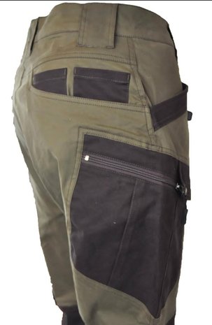 CIT Kalhoty Pantalon Combi - Vert Olive / Marron Ardoise Hommes