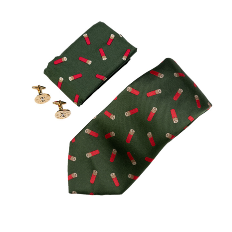 Stropdas, Zakdoek & Manchetknopen Cadeau-set Hagel patroon motief - JACK PYKE