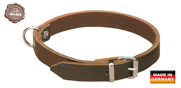 Collar riveted from pale brown leather - AKAH 