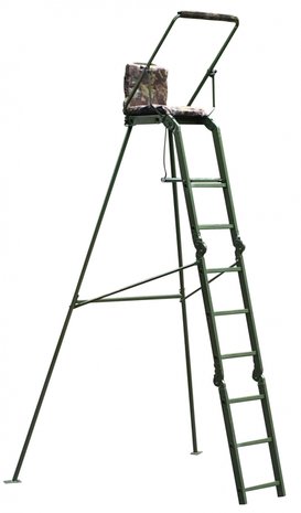 Opvouwbare aluminium aanzit ladder + Achter poten voor vrijstaand (31135 + 31746)