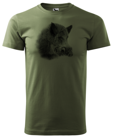 Wild Zwijn T-Shirt Groen - Logo1