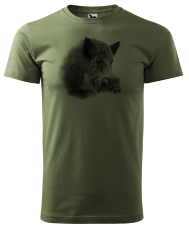 Wild Zwijn T-Shirt Groen - Logo 1