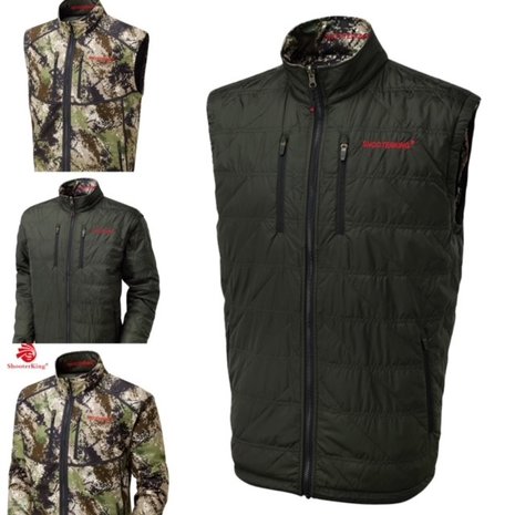 Shooterking Digitex Omkeerbare Jas + Bodywarmer Groen/Camo (Heren)