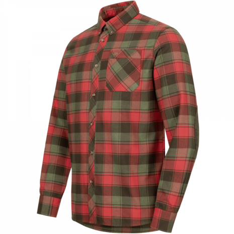 Blaser Flanellen Hemd Theodor Red/Dark Green Checkered