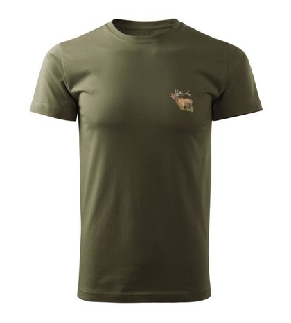 Hert T-Shirt Groen - Logo 2
