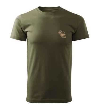 Deer T-Shirt Green - Logo 2