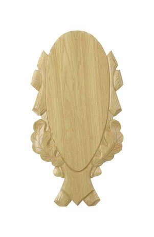 Carved Oak Deer Trophy Plate 53 x 23 cm Light