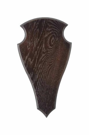 Oak Deer Trophy Plate 29 x 17 cm Dark