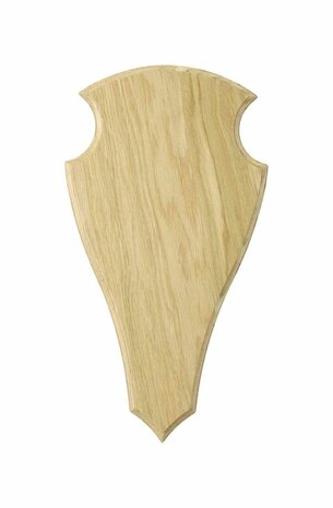 Oak Deer Trophy Plate 40 x 22 cm Light